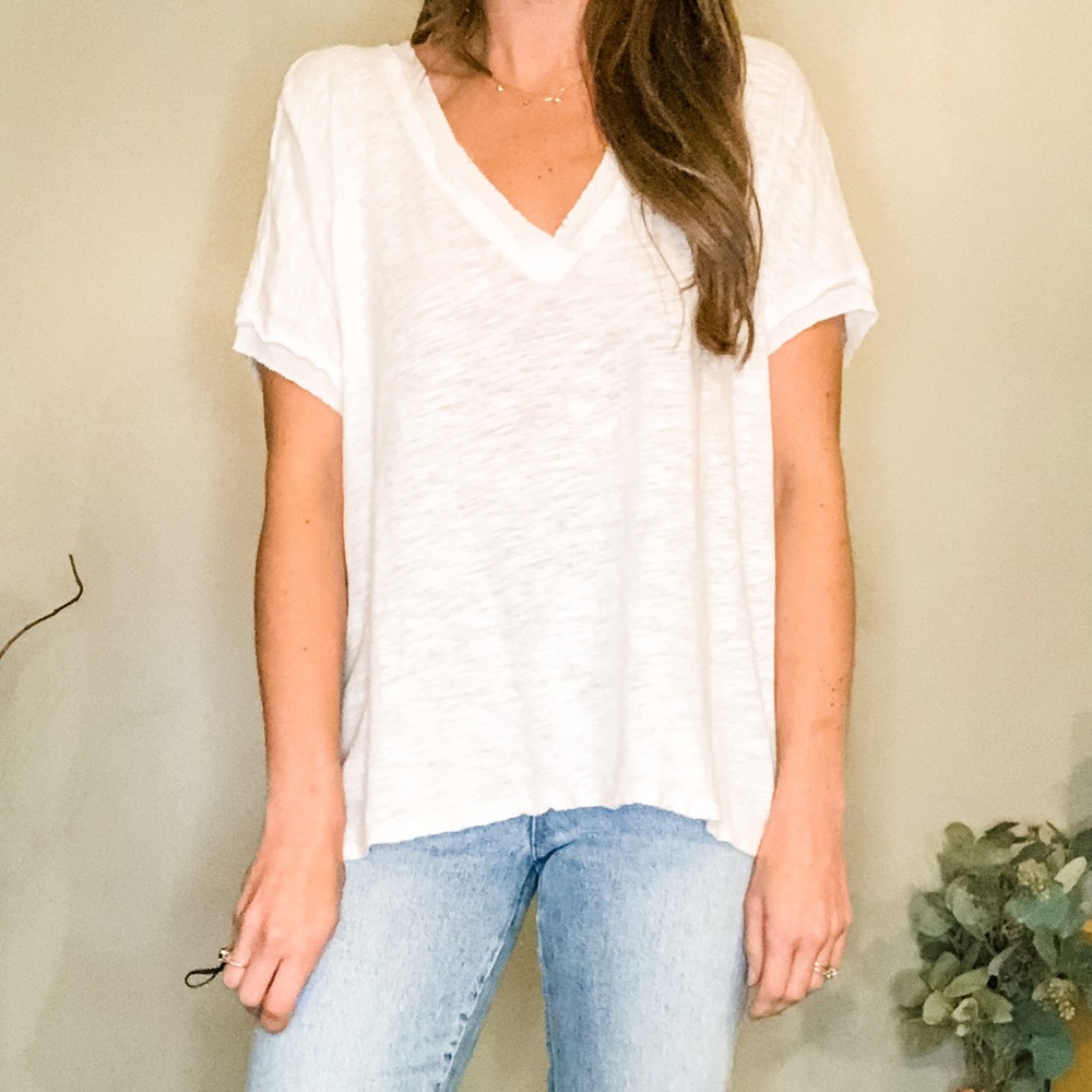 Free People White Tee - Small